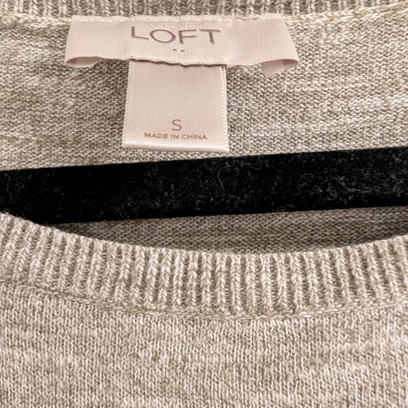 Loft Green Gray Lightweight Sweater - Picture 2 of 3